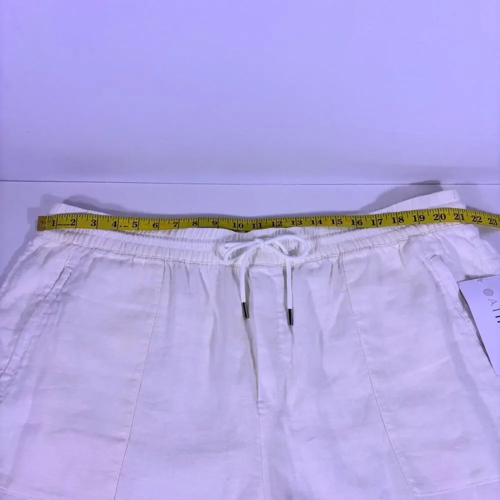 NWT Athleta White Linen Joggers Size 22 T6